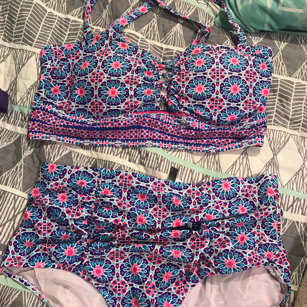 Torrid Size 2 Bright and Colorful bathing suit